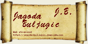 Jagoda Buljugić vizit kartica